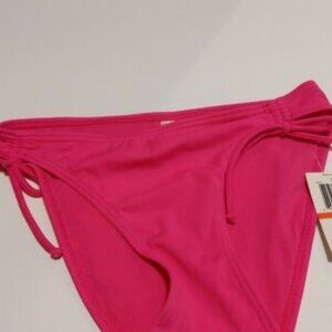 Hula Honey Size XS Bikini Bottoms Pink Solid Swim NWT